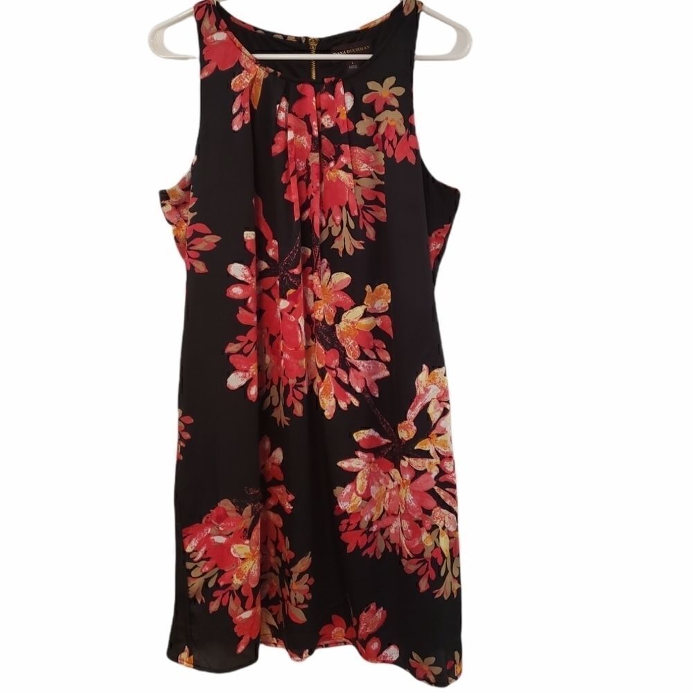 Dana Buchman Silk Floral Dress Knee Length